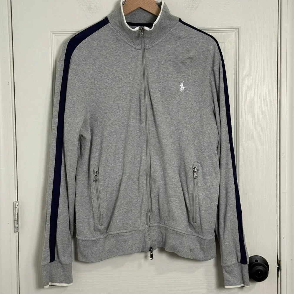 Polo Ralph Lauren Sweatshirt Mens Large Gray Performance Sport Athletic Golf‎